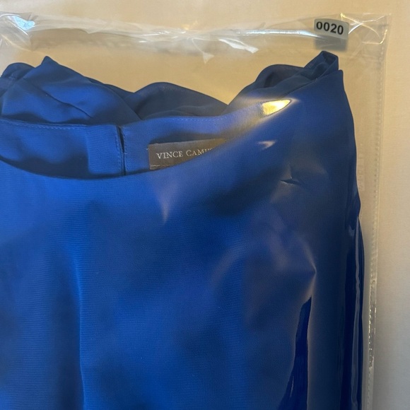 Women’s Vince Camuto Drape Sleeves Royal Blue Blouse Top Size Small - Picture 7 of 7